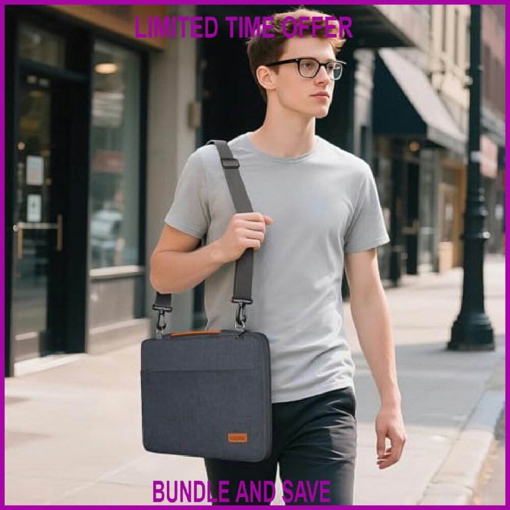 17 Inch Laptop Sleeve Case with Removable Shoulder Strap, Splash-Proof - Picture 3 of 7